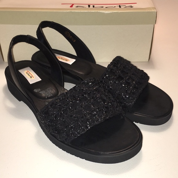 Talbots Black Sandals (NIB) - Picture 2 of 16